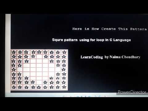 Square pattern with explanation in c programming language | Naima Choudhary