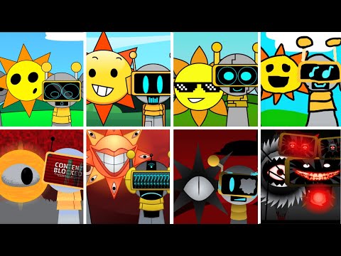 🌞🤖Incredibox - Sprunki but MIX MR SUN and FUN BOT in ALL Different Mods🌞🤖