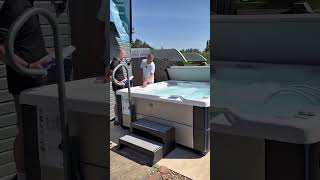 Join us in testing the HotSpring Highlife Aria Hot Tub!💧#hottub #hottubs #outdoorliving #jacuzzi