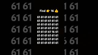 Find the odd number 🤔 #shortsfeed #odd #number #shortvideo