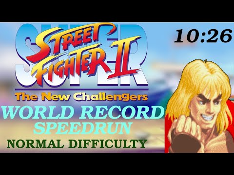 KEN Speedrun NEW World Record Normal Difficulty 10:26 - Super Street Fighter II The New Challengers