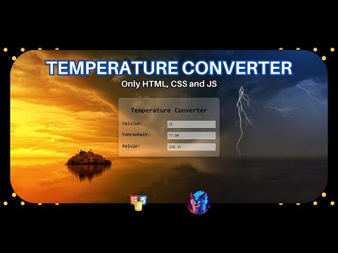 Create a Temperature Converter Using HTML, CSS and JS