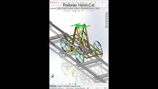 Railway Hand Car - Mechanical Animation #mechanics #animation