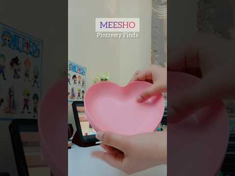Found this set of cute heart shape plates under 200#meesho#meeshofinds#pinterestinspired #aesthetic