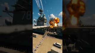 "Missile Strike Chaos: The Final Moments of the Warship"  #aivideo #shorts  #antishipmissile
