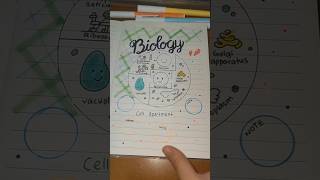 Cute Biology Front-page Design #frontpage #creative #studynotes #shorts #scienceart #youtubeshorts