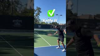 The tennis backhand slice - knife it