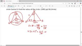 Circles, Chords and Tangents  Form 3 Mathematics #kcse1992