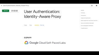 User Authentication: Identity-Aware Proxy GSP499