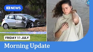 Nationwide search for missing German backpacker + Horror crash in Melbourne's east | ABC NEWS