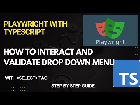 How to handle Drop Down Menu in Playwright |  Standard Drop Down | Easy Explanation for Beginners