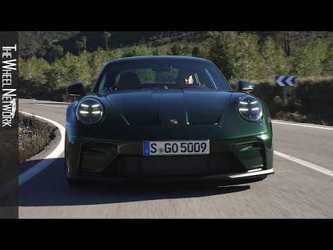 2025 Porsche 911 GT3 Touring (PDK) | Oak Green Metallic Neo | Driving, Interior, Exterior [4K]