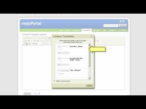 How to use content templates with FCKeditor