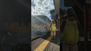 DEC700臨時快速ハレノモリ新見駅発車