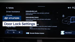 Door Lock Settings for ccNC Touchscreens | Hyundai