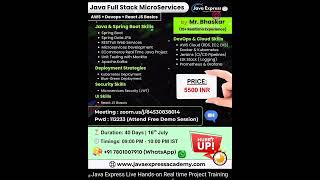 #livedemo #springplatform #javaframework #microservices #docker whatapp :  +91 7801007910