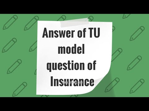 Insurance and Risk Management-TU model Question Answers of BBS 4th year