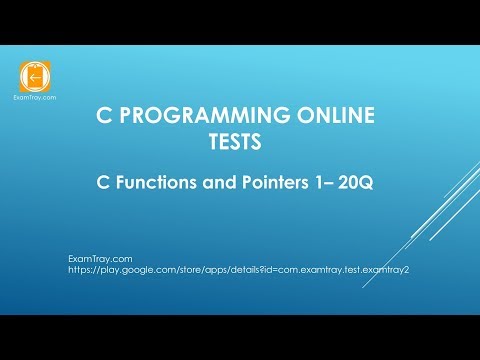 13. C Programming Functions and Pointers 1 Online Test with Interview FAQ Questions
