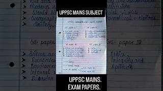 UPPSC Mains  subjects of GS!!.. #govtaspirant #labasna #upsc #sdm #uppsc #viralshort #uppscmains #gs
