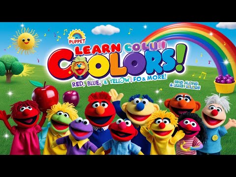 🎨 Learn Colors with Puppets! Fun Kids Song About Orange, Pink, Brown, White & Black 🌈