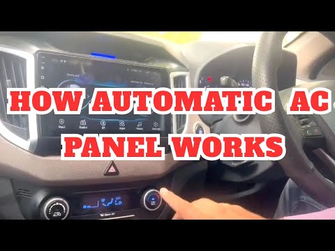 Your cars climate control system. Automatic AC panel working.