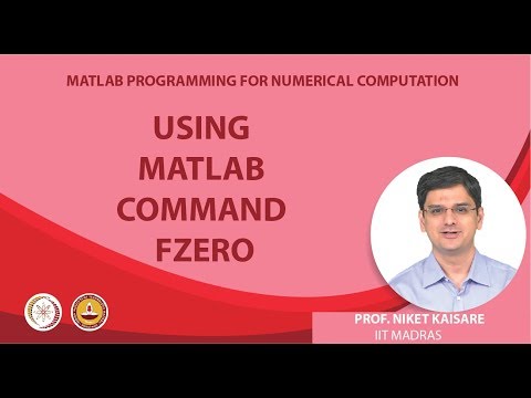 Using MATLAB command fzero