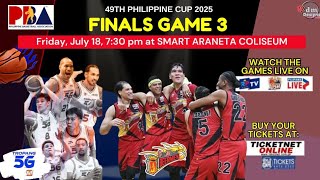 Pba Philippine Cup 2025 | Finals Game Schedule | Pba Game Schedule for July 18, 2025