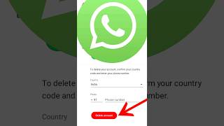 Whatsapp account😸 delete#shorts#trending