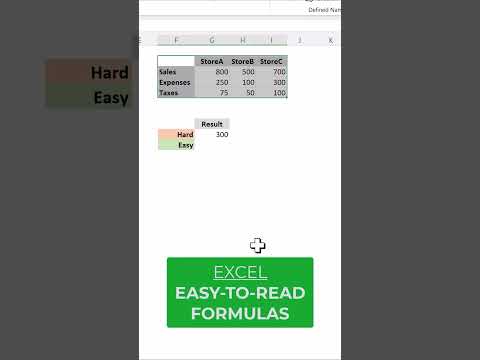Excel - Easy-to-read formulas