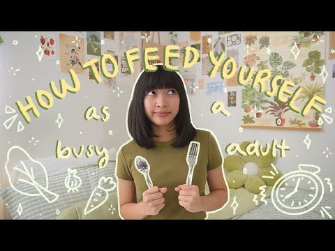 how to feed yourself as a busy adult 🍴🥬 meal planning, cooking tips, lazy recipes