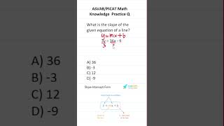 ASVAB/PiCAT Math Knowledge Practice Test Question: Slope of a Line #acetheasvab with #grammarhero
