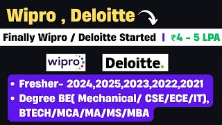 🔥Wipro & Deloitte Mega Mass Hiring 2025 – Apply Fast! | Off Campus Freshers Jobs