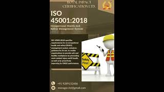 ISO 45001: Occupational Health & Safety Management System #royalimpactcertificationltd #iso