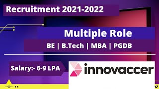 Innovaccer Off Campus Drive For 2022 Batch | Innovaccer Recruitment 2021 | Innovacer Hiring 2022