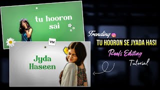 Tu Hooron Se Zyada Haseen Song 🌸 Reels Editing In Vn | Trending Vn Template Reels Edit