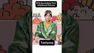 When BTS Recreated Their Childhood Pics🩷 #bts #btsarmy #btsshorts #btsedits #jungkook #taehyung