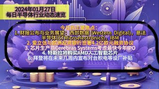 2024年01月27日 财报公布与业务展望：西部数据 (Western  Digital)，意法半导体(STMicroelectronics)，特斯拉将购买AMD人工智能芯片