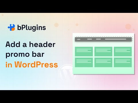 How to display a promotional bar in the Header of WordPress Website