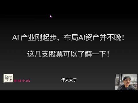 AI 产业刚起步，布局AI资产并不晚！这几支股票可以了解一下！