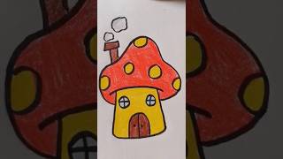 mashroom/house/cartoons/art for kids#gift #1ksubscribers #viral shorts#design#fun #drawingforkids