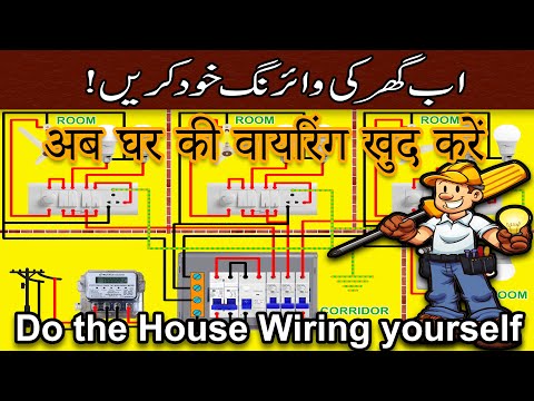 Complete House Wiring Diagram with Detail Explanation in Urdu/Hindi