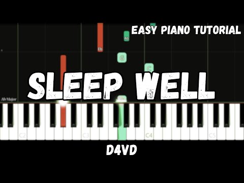 d4vd - Sleep Well (Easy Piano Tutorial)