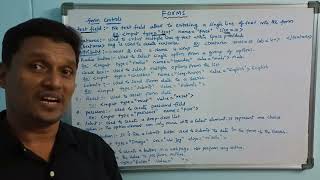 Forms in HTML (TEXT,TEXTAREA,RADIO,CHECKBOX,SELECT,PASSWORD,SUBMIT,RESET) | HTML | CLASS-19 | Telugu