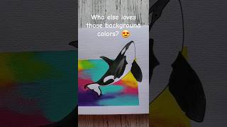 A quick and easy colourful painting #art #colorfulart #whaleart