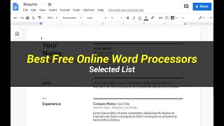 5 Best Free Online Word Processors | Selected List