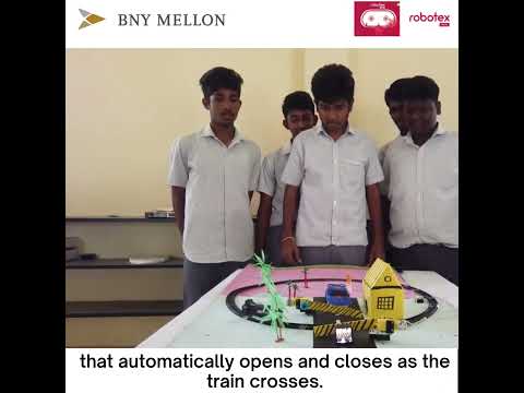 Mahakavi Bharathiyar School Project - Railroad crossing automatic gate opening & shutting sensors.