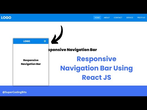 Responsive Navigation Bar Using React Js | SuperCodingBits
