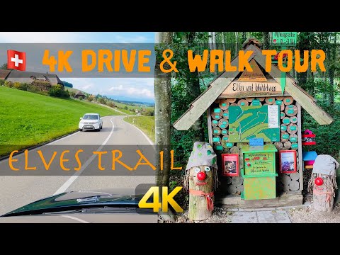 Adventure Hiking Trail for Kids in Switzerland | 4K Drive & Walk Tour  | Elfen & Wichtelweg, Schweiz