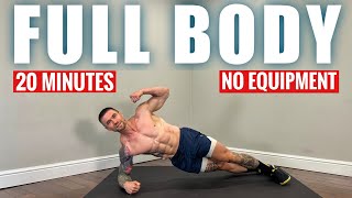 No Equipment 20 Minute Bodyweight Workout | Follow Along