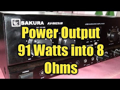 SAKURA AV-5023UB Amplifier Output Measurement and Teardown,..
